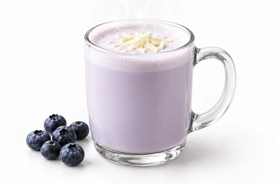 BLUEBERRY WHITE HOT CHOCOLATE