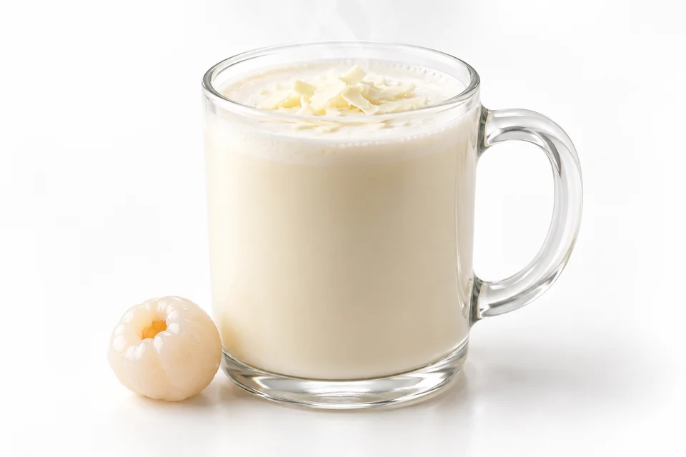 LYCHEE WHITE HOT CHOCOLATE